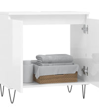 Badschrank Hochglanz-Weiß 58x33x60 cm Holzwerkstoff