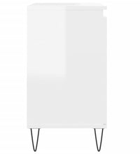 Badschrank Hochglanz-Weiß 58x33x60 cm Holzwerkstoff