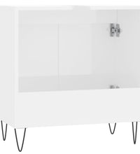 Badschrank Hochglanz-Weiß 58x33x60 cm Holzwerkstoff