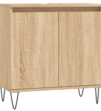Badschrank Sonoma-Eiche 58x33x60 cm Holzwerkstoff