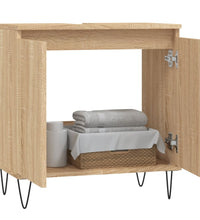 Badschrank Sonoma-Eiche 58x33x60 cm Holzwerkstoff