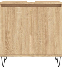 Badschrank Sonoma-Eiche 58x33x60 cm Holzwerkstoff