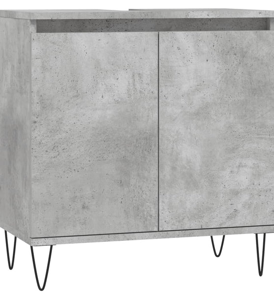 Badschrank Betongrau 58 x 33 x 60 cm Holzwerkstoff