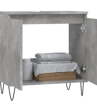Badschrank Betongrau 58 x 33 x 60 cm Holzwerkstoff