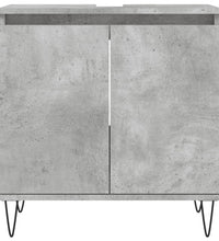 Badschrank Betongrau 58 x 33 x 60 cm Holzwerkstoff