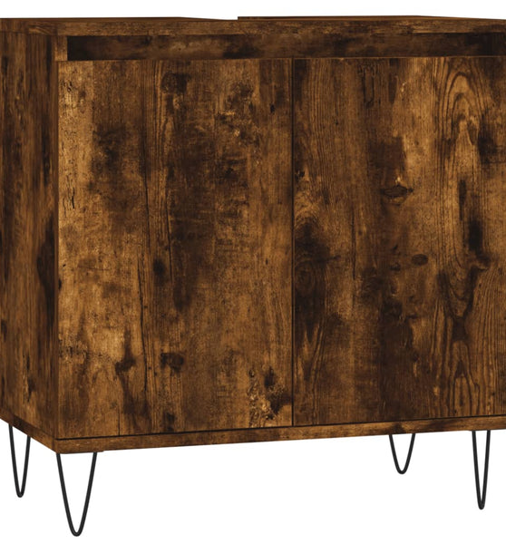 Badschrank Räuchereiche 58x33x60 cm Holzwerkstoff