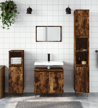 Badschrank Räuchereiche 58x33x60 cm Holzwerkstoff