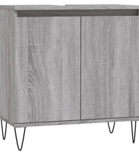 Badschrank Grau Sonoma 58x33x60 cm Holzwerkstoff