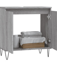Badschrank Grau Sonoma 58x33x60 cm Holzwerkstoff