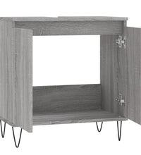 Badschrank Grau Sonoma 58x33x60 cm Holzwerkstoff