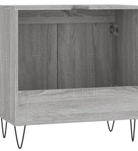 Badschrank Grau Sonoma 58x33x60 cm Holzwerkstoff