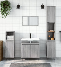 Badschrank Grau Sonoma 58x33x60 cm Holzwerkstoff