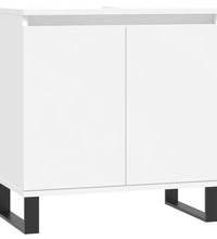 Badezimmerschrank Weiß 58x33x60 cm Holzwerkstoff