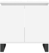 Badezimmerschrank Weiß 58x33x60 cm Holzwerkstoff