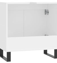 Badezimmerschrank Weiß 58x33x60 cm Holzwerkstoff