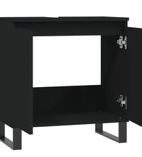 Badschrank Schwarz 58x33x60 cm Holzwerkstoff