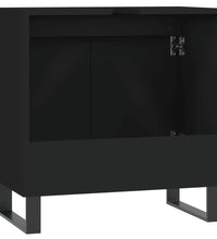 Badschrank Schwarz 58x33x60 cm Holzwerkstoff