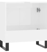 Badschrank Hochglanz-Weiß 58x33x60 cm Holzwerkstoff