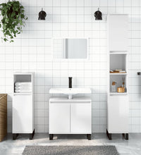 Badschrank Hochglanz-Weiß 58x33x60 cm Holzwerkstoff