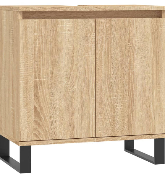Badschrank Sonoma-Eiche 58x33x60 cm Holzwerkstoff