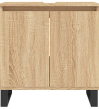 Badschrank Sonoma-Eiche 58x33x60 cm Holzwerkstoff