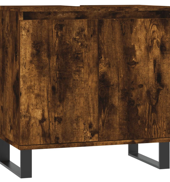 Badschrank Räuchereiche 58x33x60 cm Holzwerkstoff