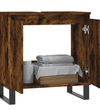 Badschrank Räuchereiche 58x33x60 cm Holzwerkstoff