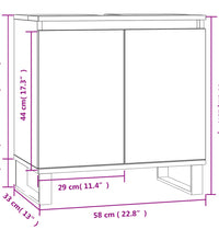 Badschrank Räuchereiche 58x33x60 cm Holzwerkstoff