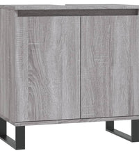 Badschrank Grau Sonoma 58x33x60 cm Holzwerkstoff
