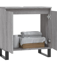 Badschrank Grau Sonoma 58x33x60 cm Holzwerkstoff