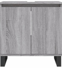 Badschrank Grau Sonoma 58x33x60 cm Holzwerkstoff