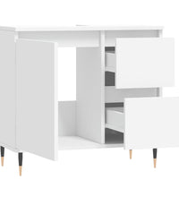 Badschrank Weiß 65x33x60 cm Holzwerkstoff