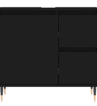 Badschrank Schwarz 65x33x60 cm Holzwerkstoff