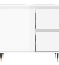 Badschrank Hochglanz-Weiß 65x33x60 cm Holzwerkstoff