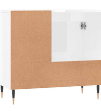 Badschrank Hochglanz-Weiß 65x33x60 cm Holzwerkstoff