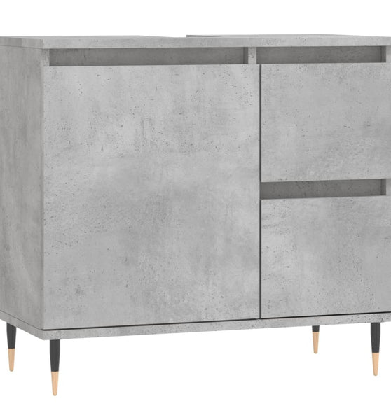 Badschrank Betongrau 65x33x60 cm Holzwerkstoff