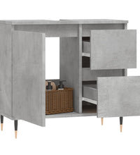 Badschrank Betongrau 65x33x60 cm Holzwerkstoff