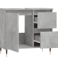 Badschrank Betongrau 65x33x60 cm Holzwerkstoff
