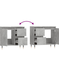 Badschrank Betongrau 65x33x60 cm Holzwerkstoff