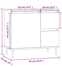 Badschrank Grau Sonoma 65x33x60 cm Holzwerkstoff