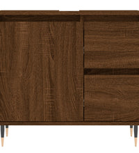 Badschrank Braun Eichen-Optik 65x33x60 cm Holzwerkstoff