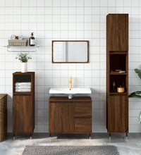 Badschrank Braun Eichen-Optik 65x33x60 cm Holzwerkstoff