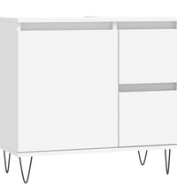 Badschrank Weiß 65x33x60 cm Holzwerkstoff