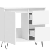 Badschrank Weiß 65x33x60 cm Holzwerkstoff