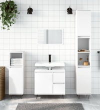 Badschrank Weiß 65x33x60 cm Holzwerkstoff