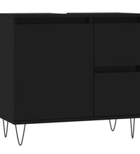 Badschrank Schwarz 65x33x60 cm Holzwerkstoff