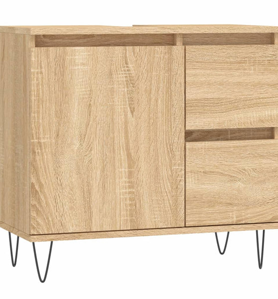 Badschrank Sonoma-Eiche 65x33x60 cm Holzwerkstoff
