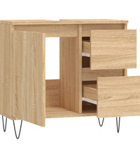 Badschrank Sonoma-Eiche 65x33x60 cm Holzwerkstoff