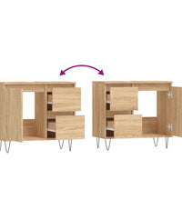 Badschrank Sonoma-Eiche 65x33x60 cm Holzwerkstoff