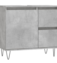 Badschrank Betongrau 65x33x60 cm Holzwerkstoff